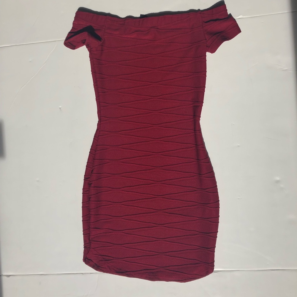 Burgundy Eyes On Me Mini Dress